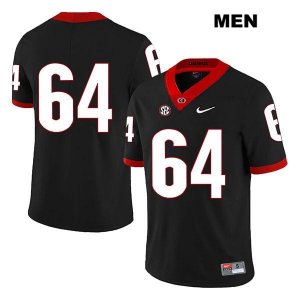 Men's Georgia Bulldogs NCAA #64 David Vann Nike Stitched Black Legend Authentic No Name College Football Jersey KMA6854PU